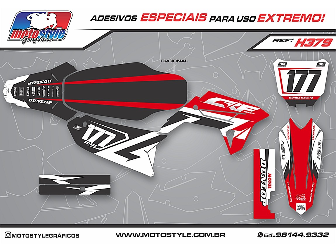 H379 GRÁFICO ADESIVO HONDA CRF 230
