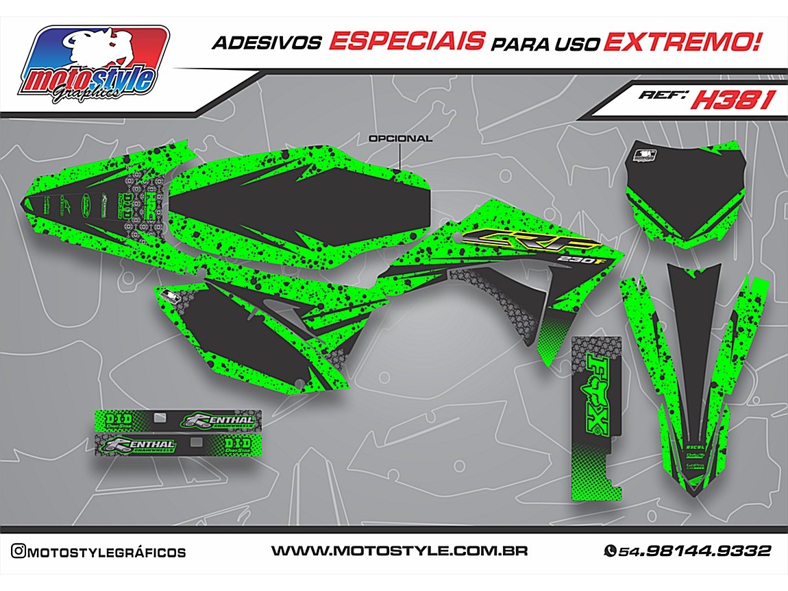 H381 GRÁFICO ADESIVO HONDA CRF 230