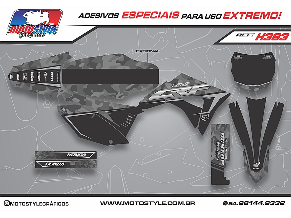 H383 GRÁFICO ADESIVO HONDA CRF 230