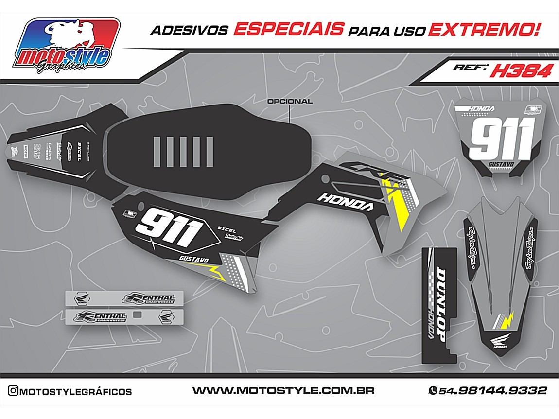 H384 GRÁFICO ADESIVO HONDA CRF 230