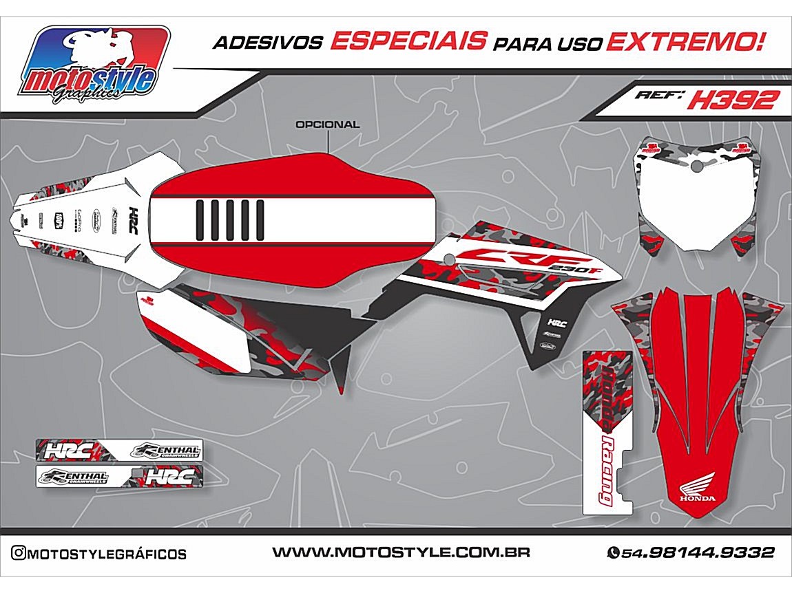 H392 GRÁFICO ADESIVO HONDA CRF 230