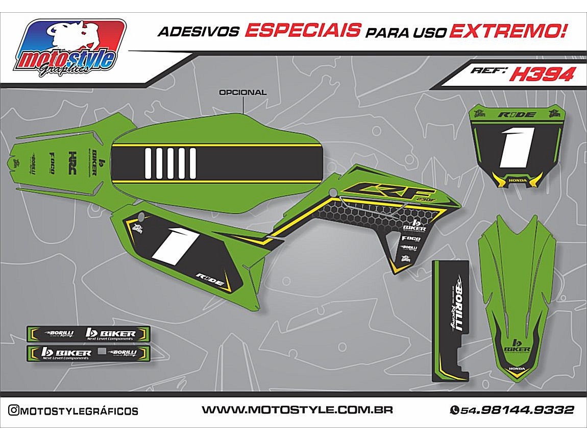 H394 GRÁFICO ADESIVO HONDA CRF 230