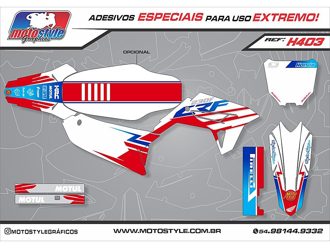H403 GRÁFICO ADESIVO HONDA CRF 230