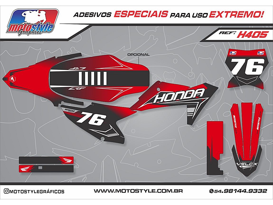 H405 GRÁFICO ADESIVO HONDA CRF 230