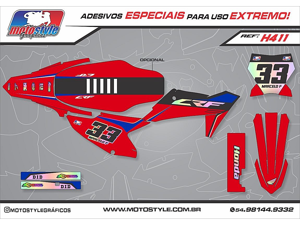H411 GRÁFICO ADESIVO HONDA CRF 230