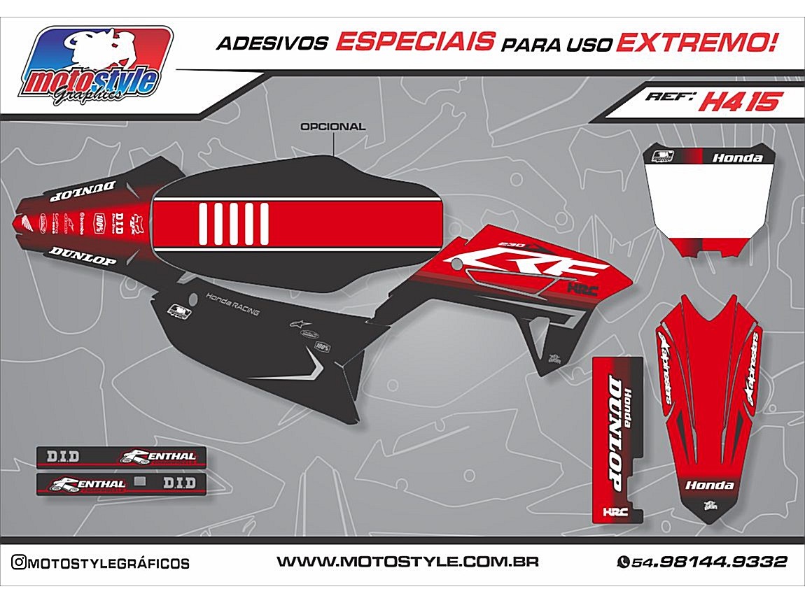 H415 GRÁFICO ADESIVO HONDA CRF 230