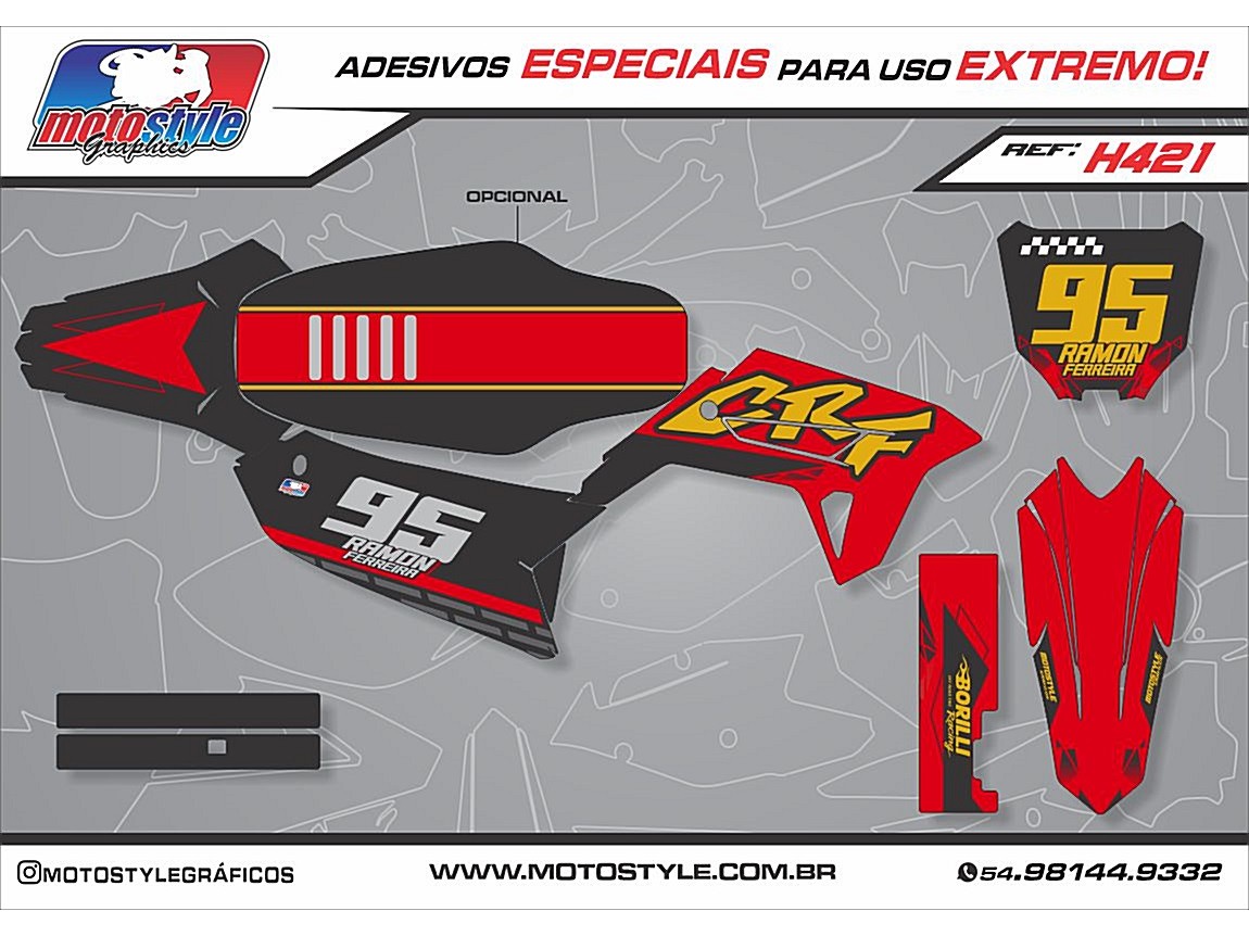 H421 GRÁFICO ADESIVO HONDA CRF 230
