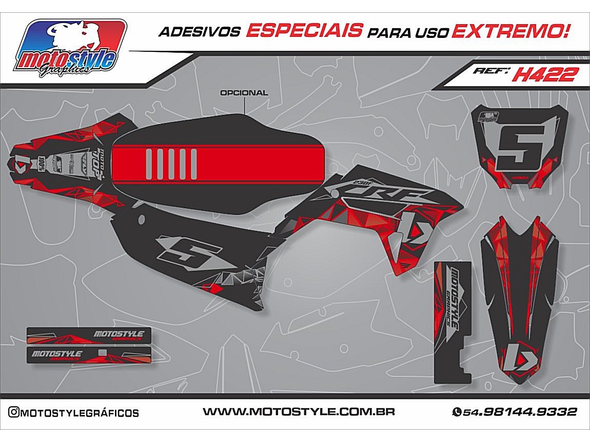 H422 GRÁFICO ADESIVO HONDA CRF 230