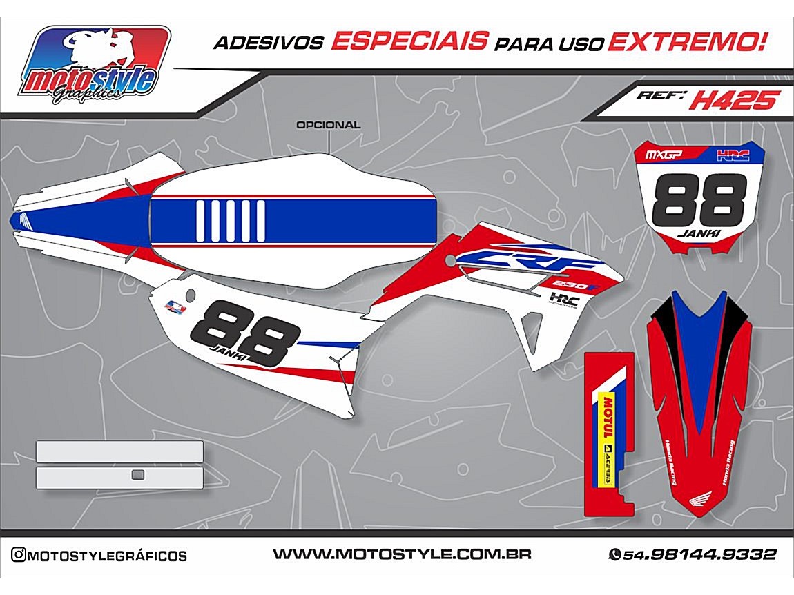 H425 GRÁFICO ADESIVO HONDA CRF 230