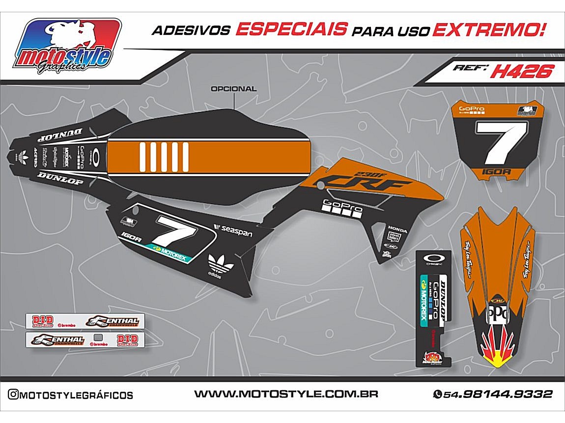 H426 GRÁFICO ADESIVO HONDA CRF 230