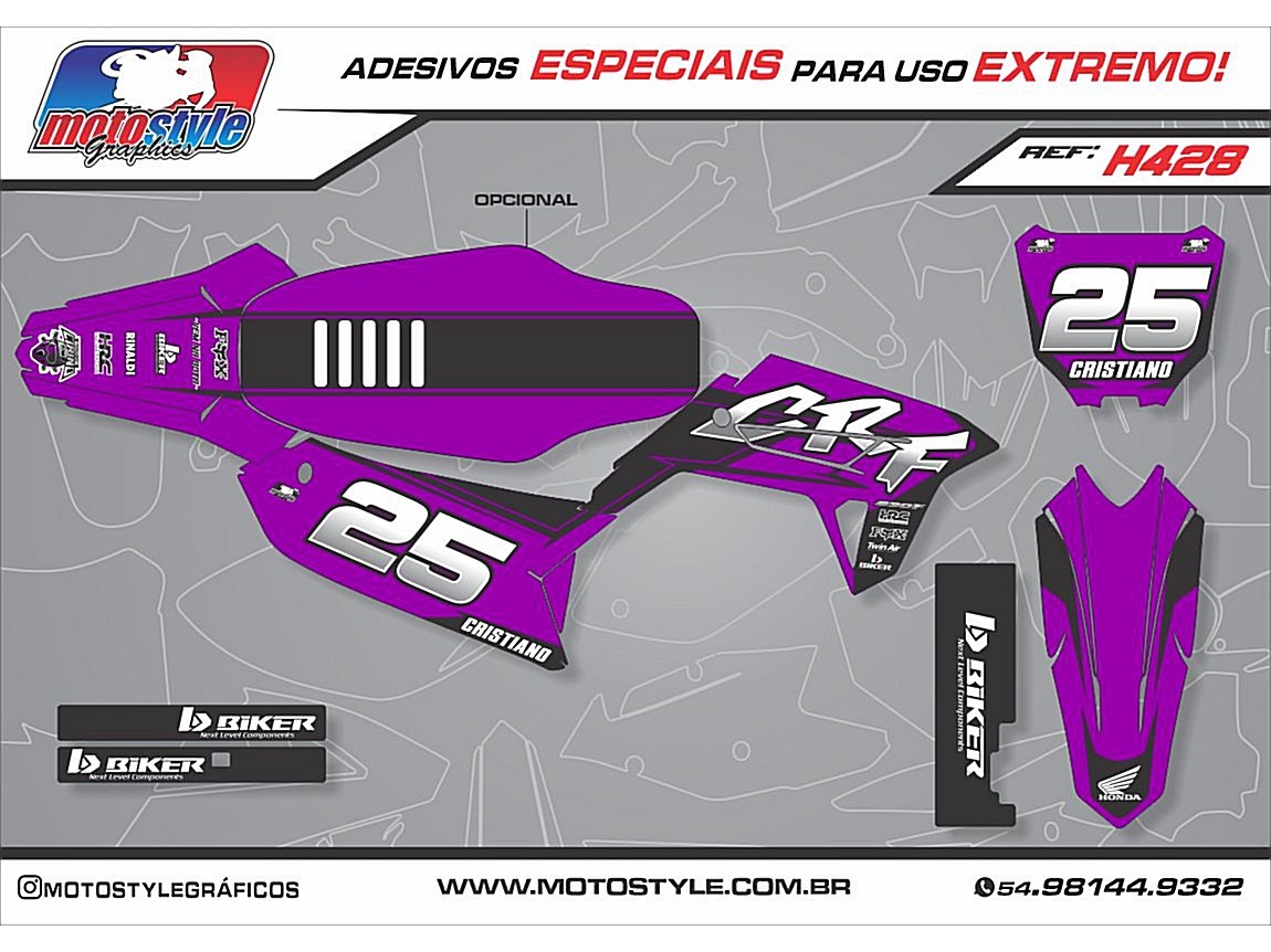 H428 GRÁFICO ADESIVO HONDA CRF 230