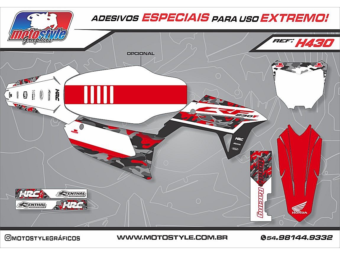 H430 GRÁFICO ADESIVO HONDA CRF 230