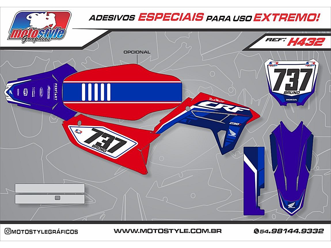 H432 GRÁFICO ADESIVO HONDA CRF 230