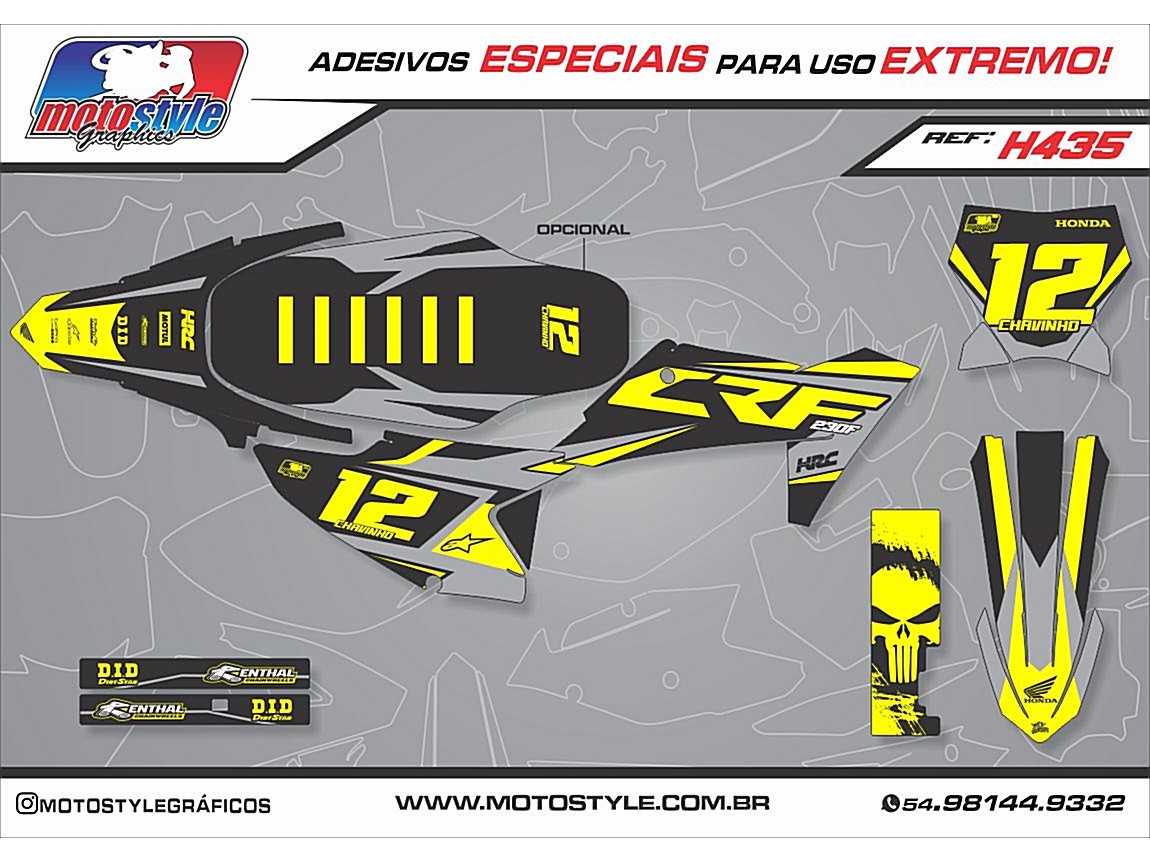 H435 GRÁFICO ADESIVO HONDA CRF 230