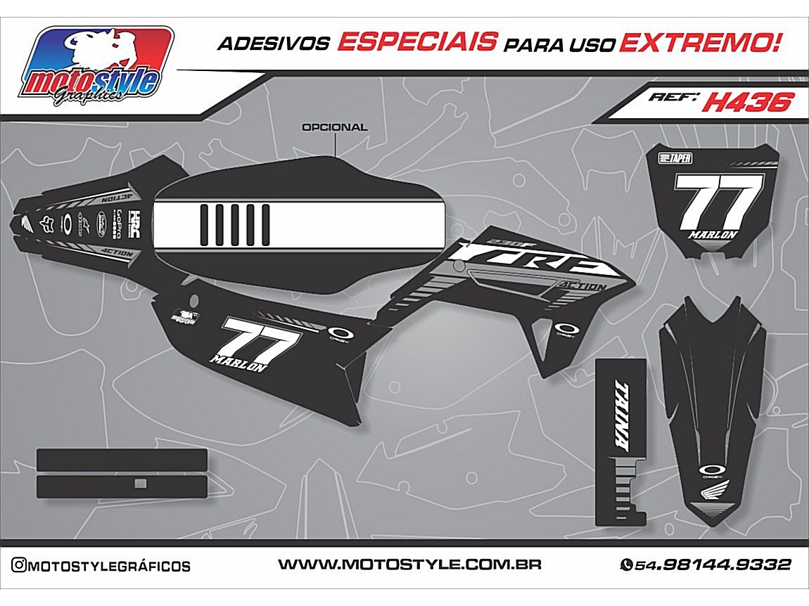 H436 GRÁFICO ADESIVO HONDA CRF 230