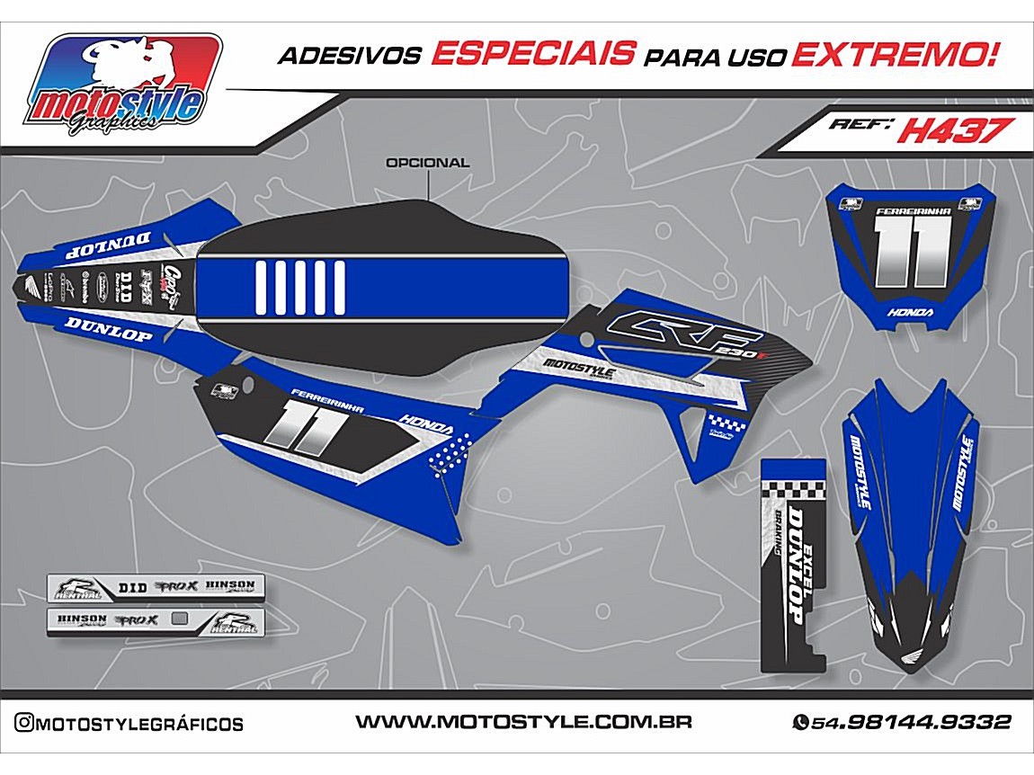 H437 GRÁFICO ADESIVO HONDA CRF 230
