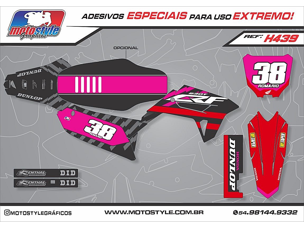 H439 GRÁFICO ADESIVO HONDA CRF 230
