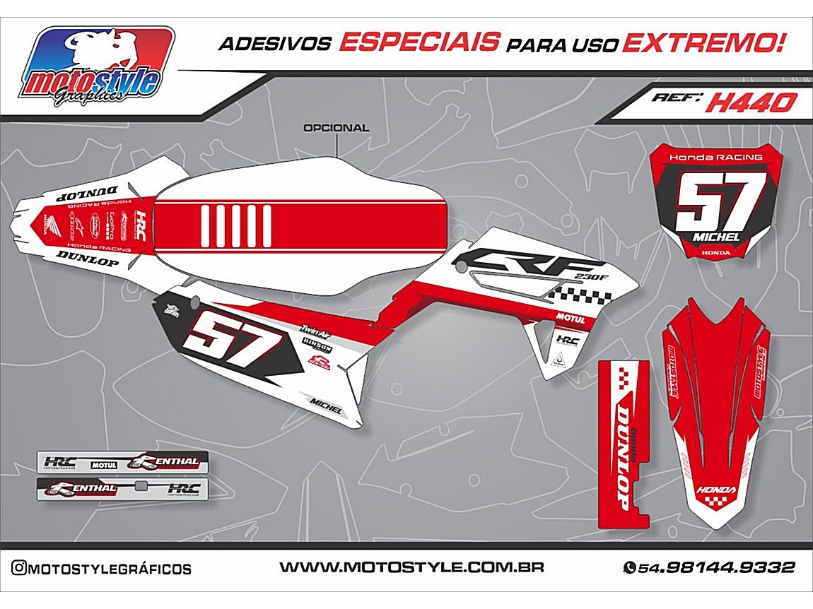 H440 GRÁFICO ADESIVO HONDA CRF 230