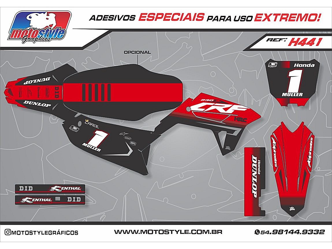 H441 GRÁFICO ADESIVO HONDA CRF 230