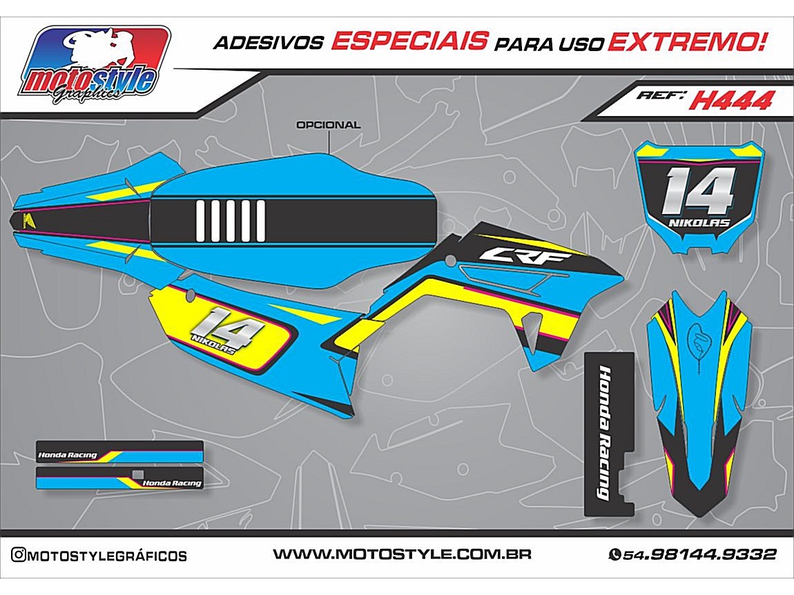H444 GRÁFICO ADESIVO HONDA CRF 230
