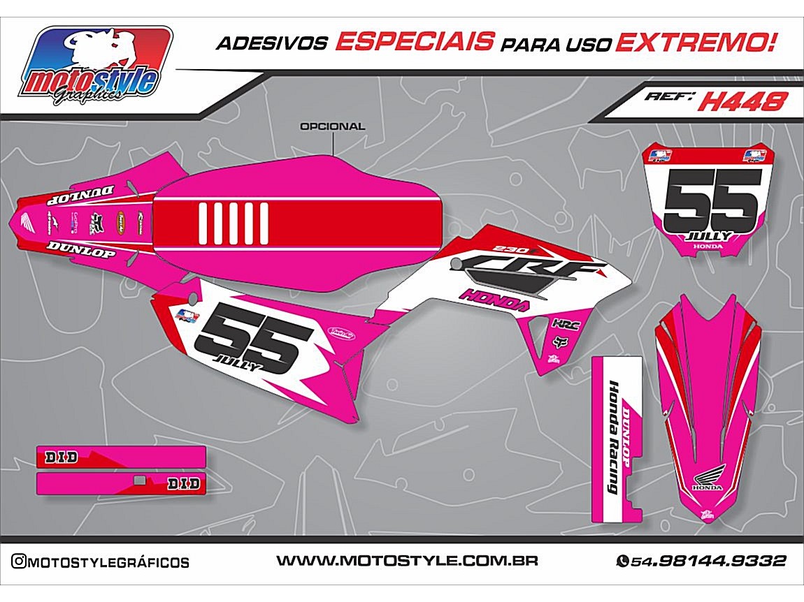H448 GRÁFICO ADESIVO HONDA CRF 230