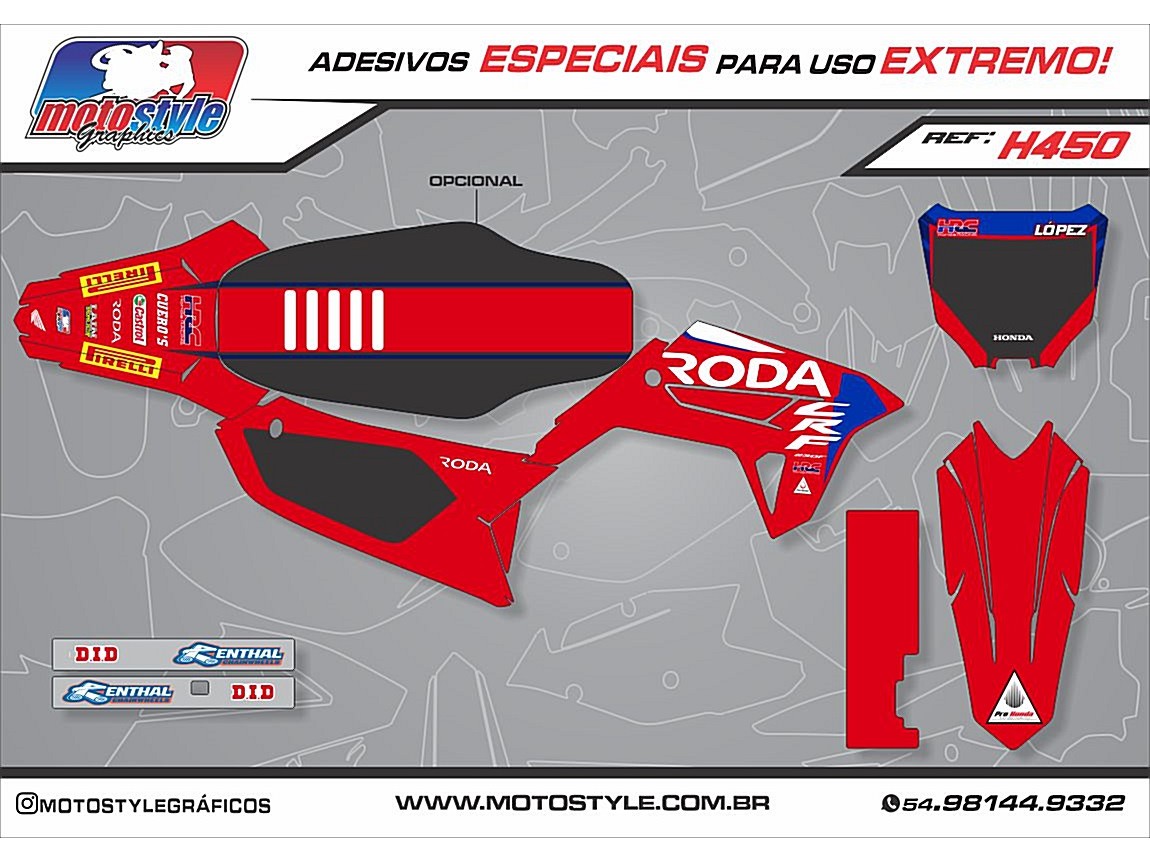 H450 GRÁFICO ADESIVO HONDA CRF 230