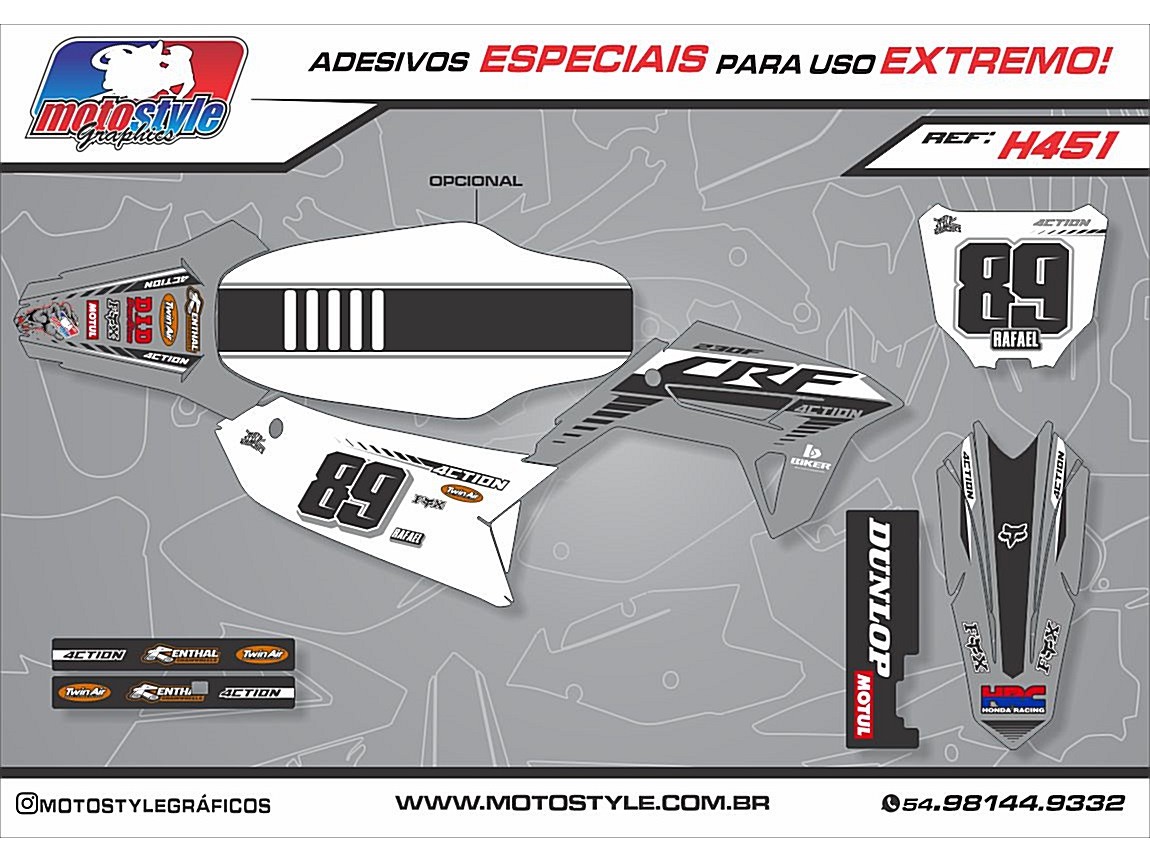 H451 GRÁFICO ADESIVO HONDA CRF 230