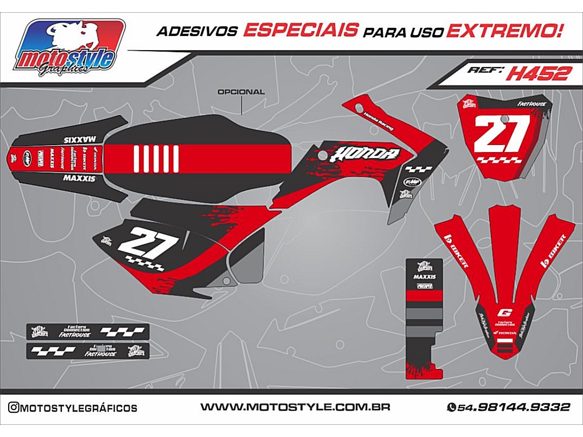 H452 GRÁFICO ADESIVO HONDA CRF 230