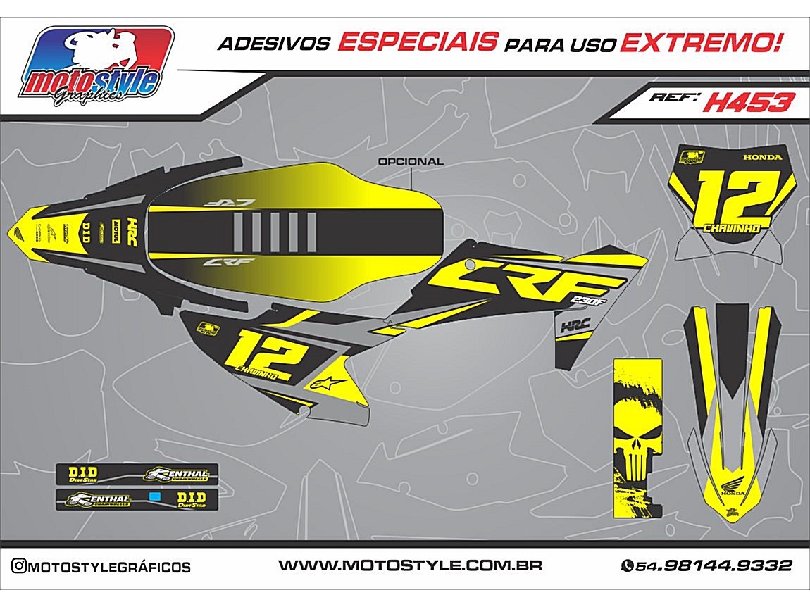 H453 GRÁFICO ADESIVO HONDA CRF 230