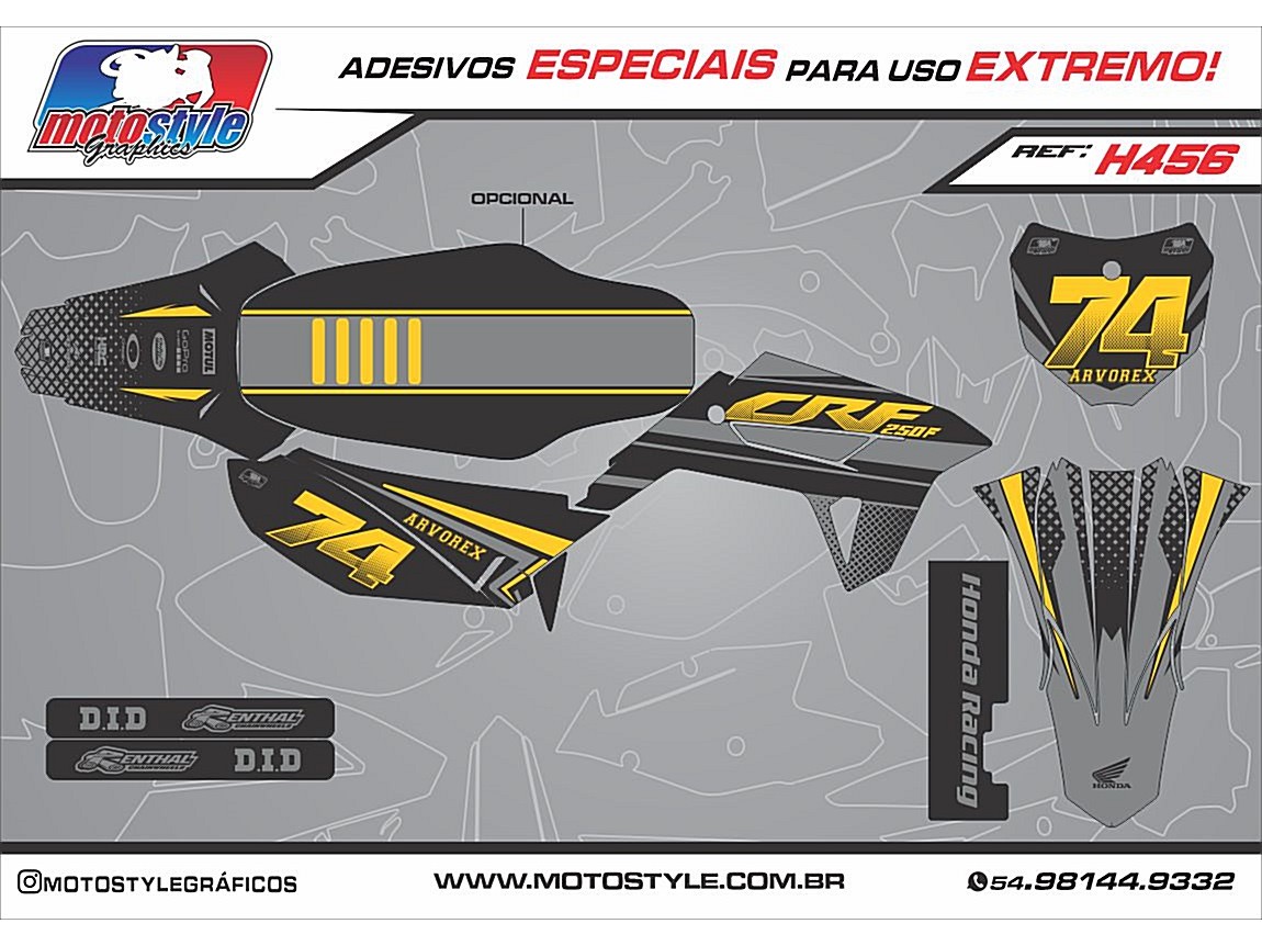 H456 GRÁFICO ADESIVO HONDA CRF 230