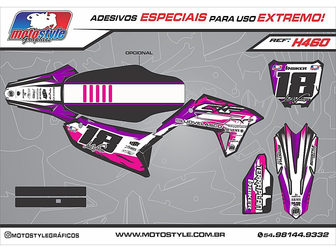 H460 GRÁFICO ADESIVO HONDA CRF 230