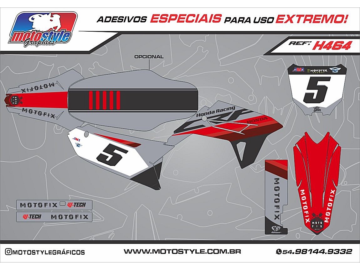H464 GRÁFICO ADESIVO HONDA CRF 230