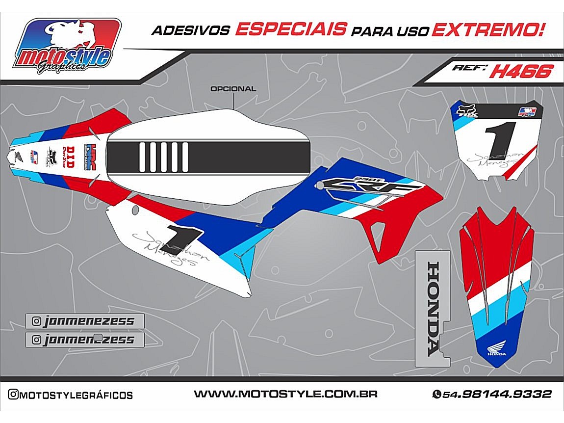 H466 GRÁFICO ADESIVO HONDA CRF 230