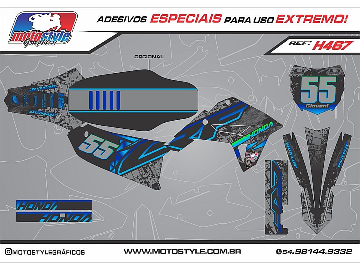 H467 GRÁFICO ADESIVO HONDA CRF 230