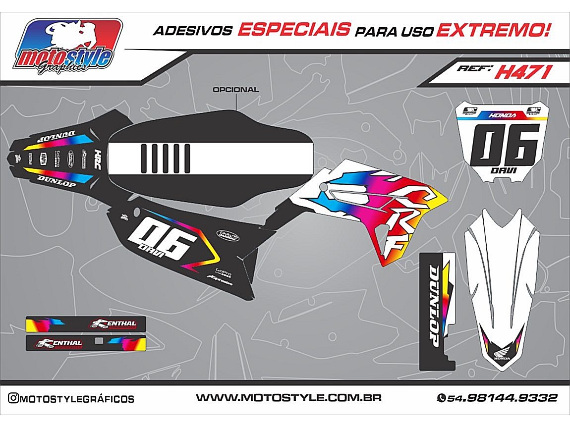 H471 GRÁFICO ADESIVO HONDA CRF 230