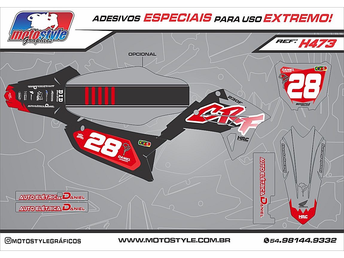 H473 GRÁFICO ADESIVO HONDA CRF 230