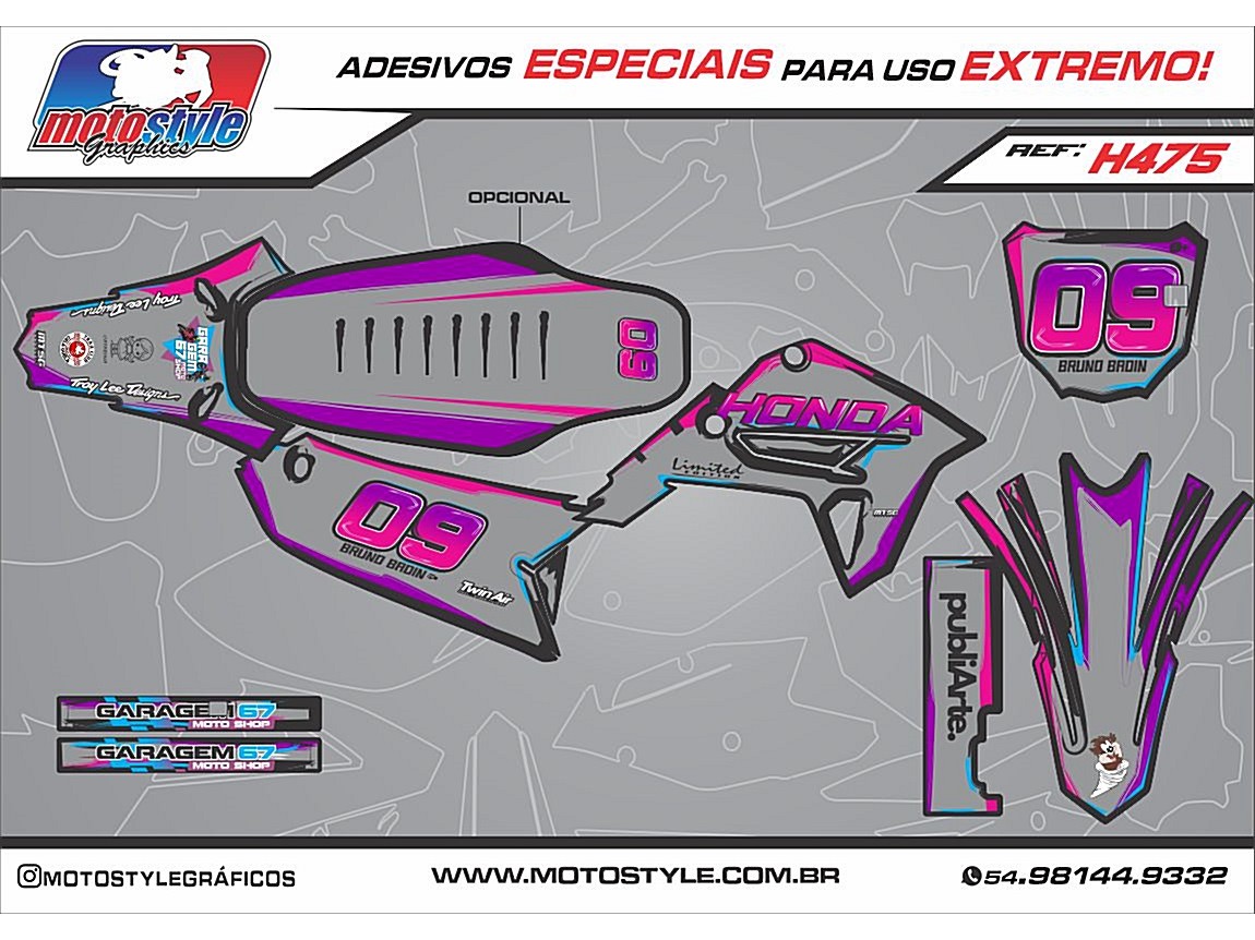 H475 GRÁFICO ADESIVO HONDA CRF 230