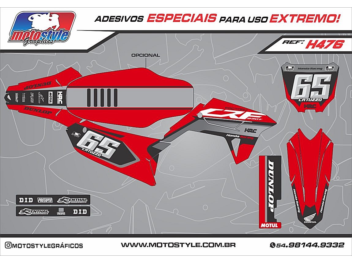H476 GRÁFICO ADESIVO HONDA CRF 230