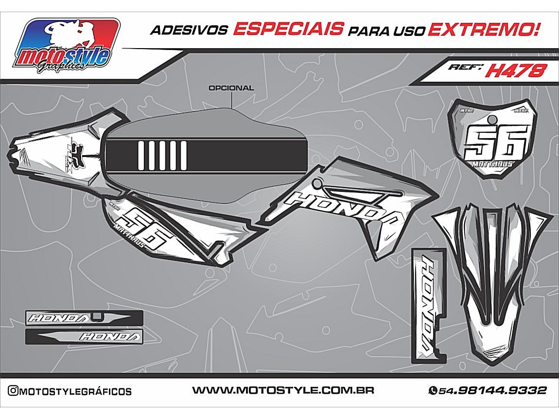 H478 GRÁFICO ADESIVO HONDA CRF 230