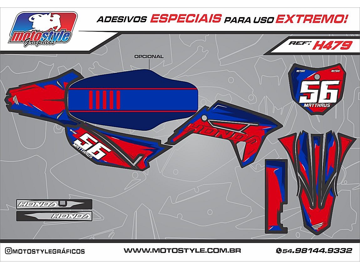H479 GRÁFICO ADESIVO HONDA CRF 230
