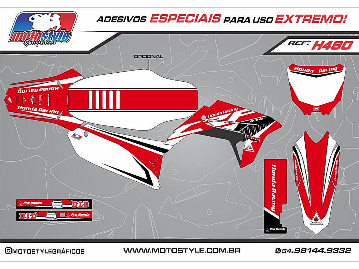H480 GRÁFICO ADESIVO HONDA CRF 230