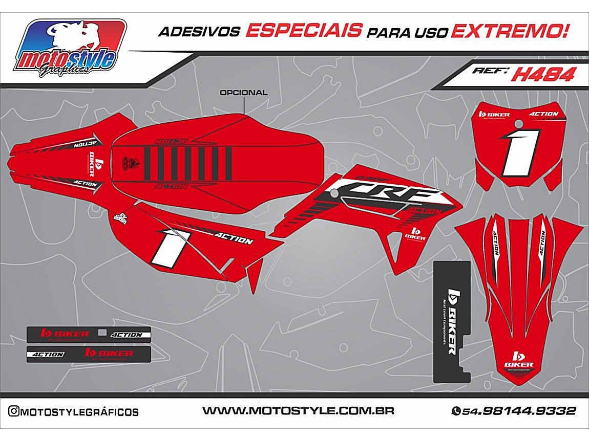 H484 GRÁFICO ADESIVO HONDA CRF 230
