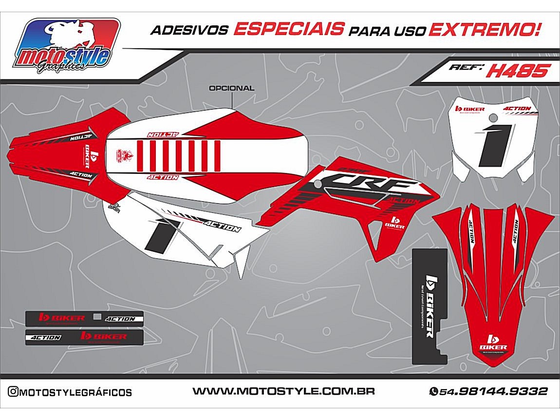 H485 GRÁFICO ADESIVO HONDA CRF 230