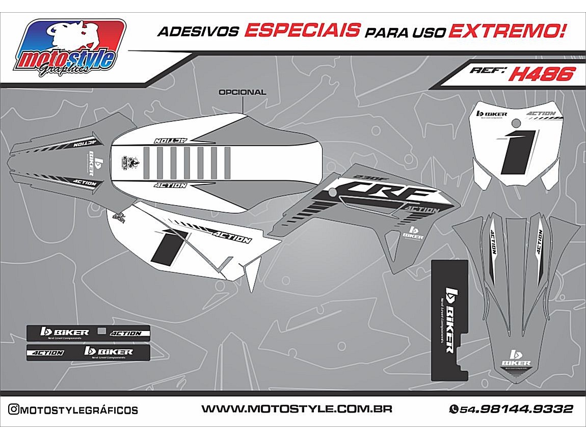 H486 GRÁFICO ADESIVO HONDA CRF 230