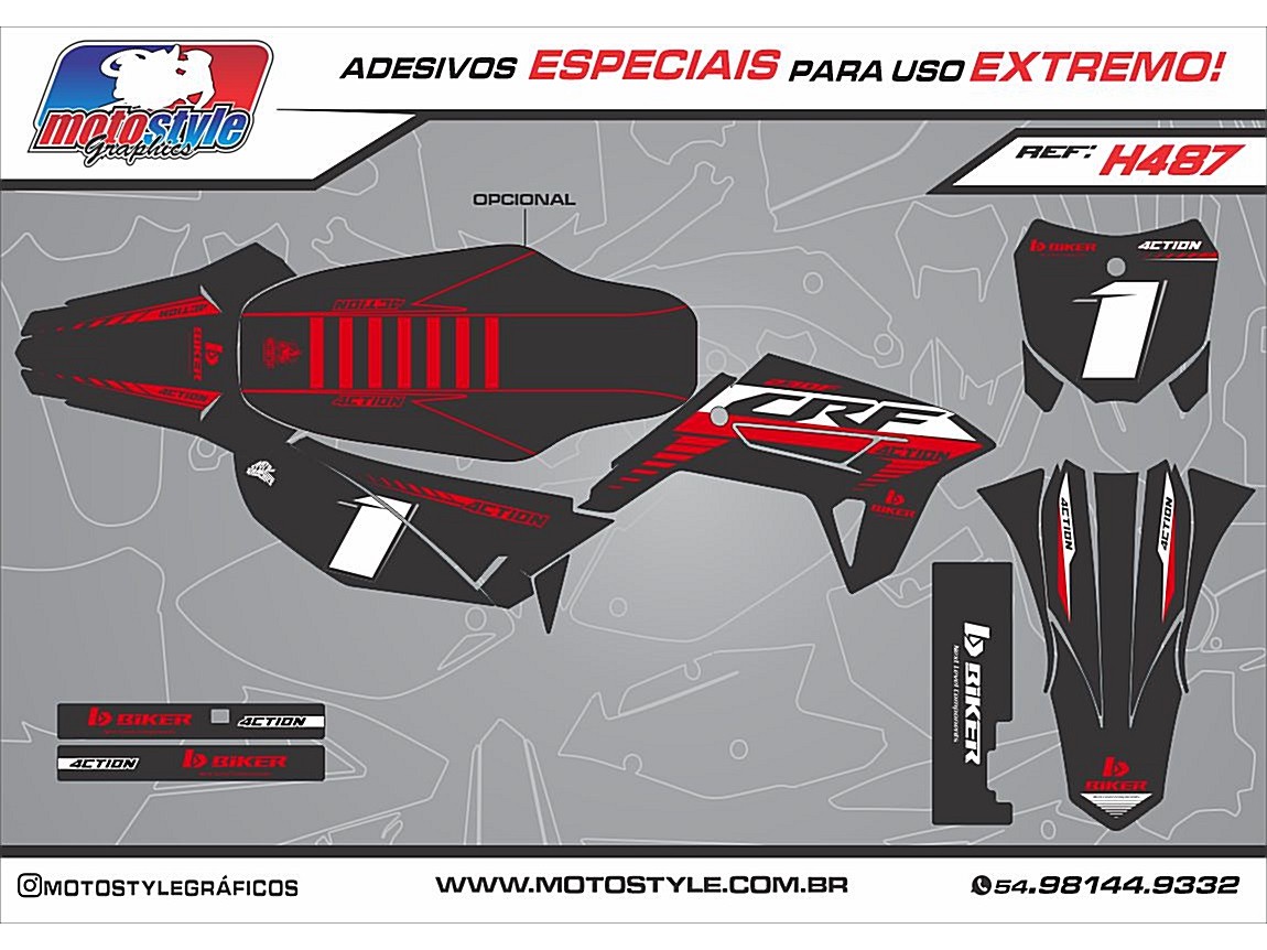 H487 GRÁFICO ADESIVO HONDA CRF 230