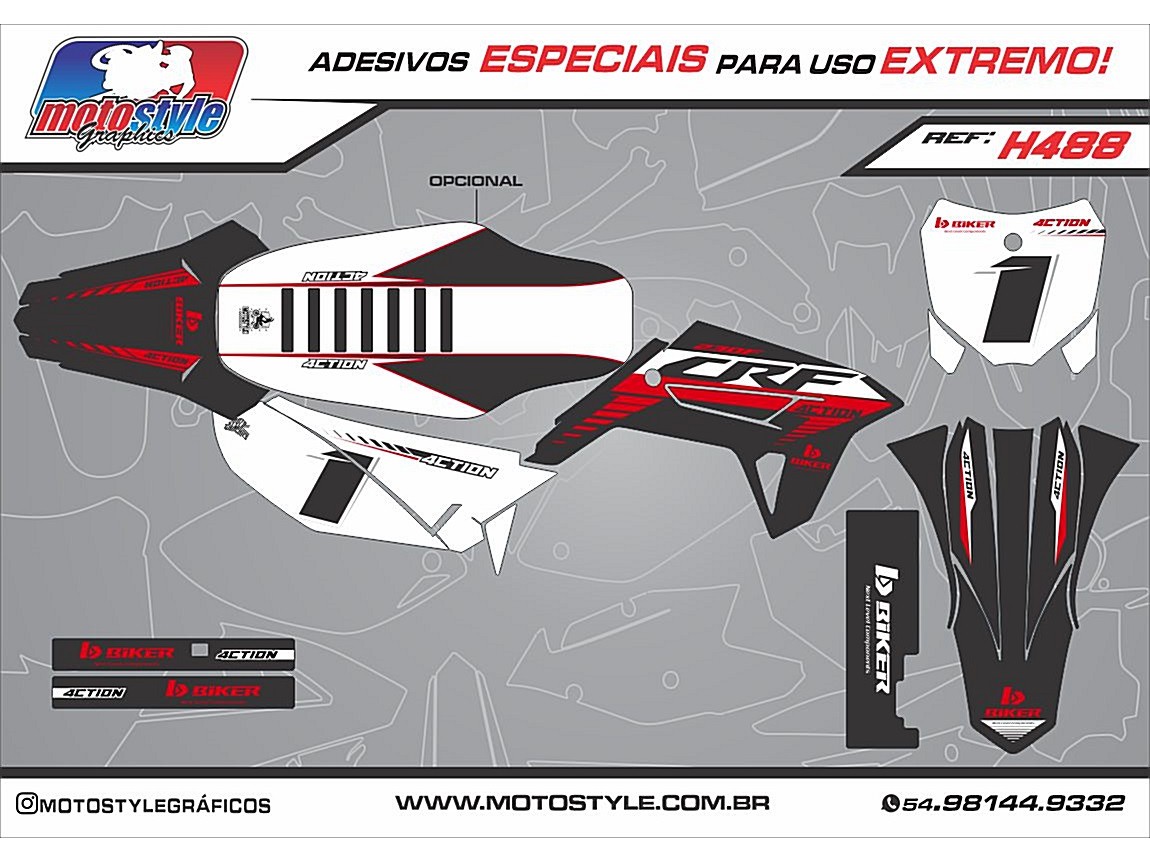 H488 GRÁFICO ADESIVO HONDA CRF 230