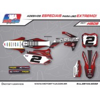 H909 GRÁFICO ADESIVO HONDA CRF 250 - 450 TROY LEE DESIGNS
