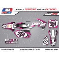 H912 GRÁFICO ADESIVO HONDA CRF 250 - 450 TWO TWO ROSA