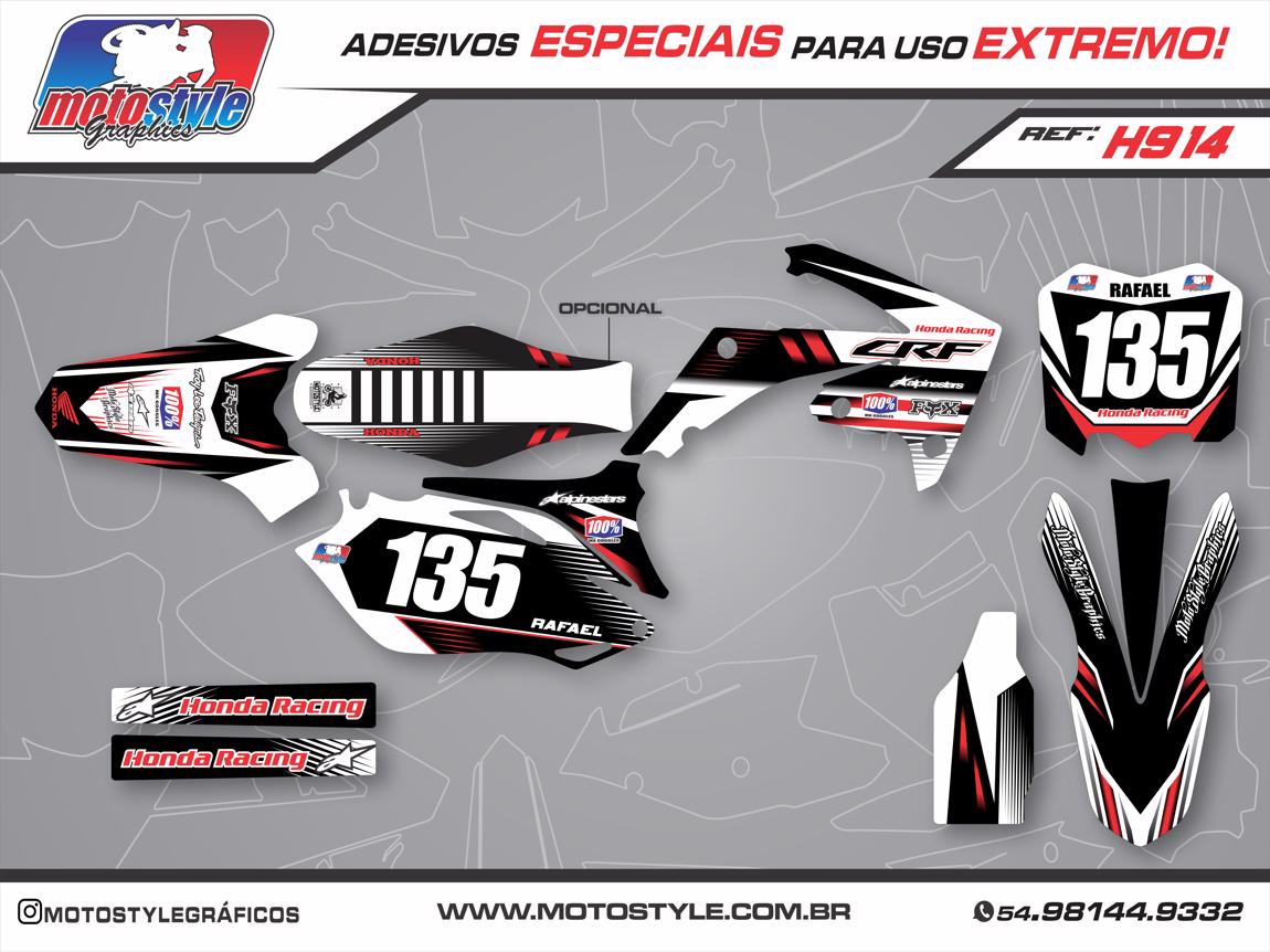 H914 GRÁFICO ADESIVO HONDA CRF 250 - 450 ALPINESTAR