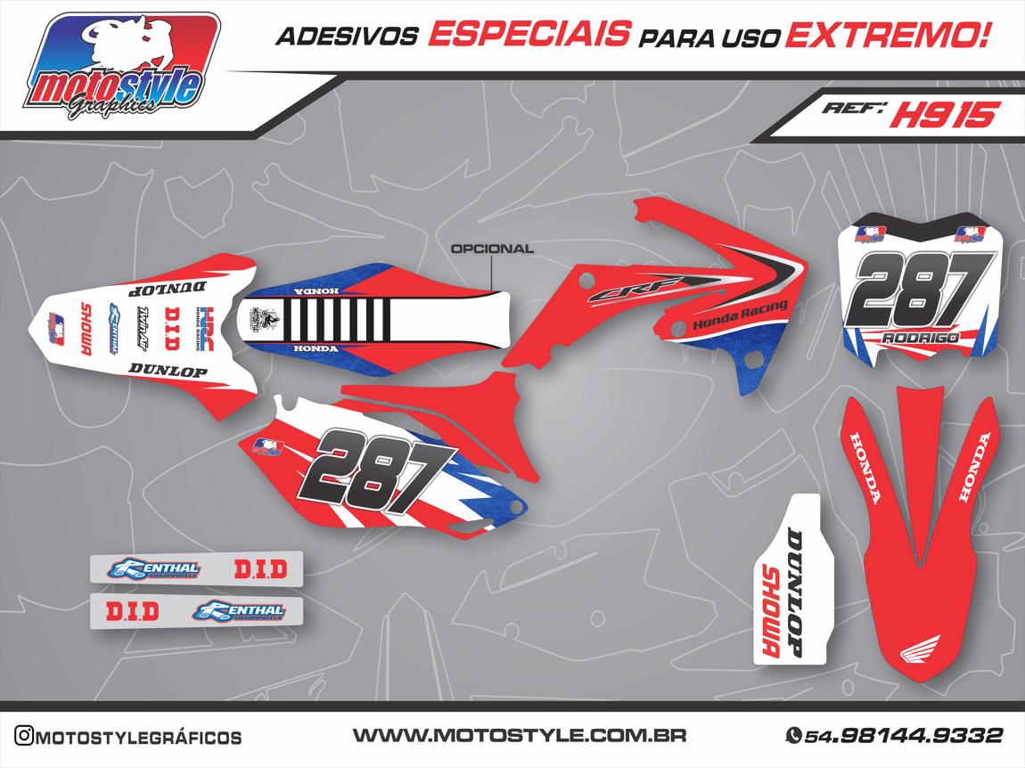 H915 GRÁFICO ADESIVO HONDA CRF 250 - 450 HONDA RACING